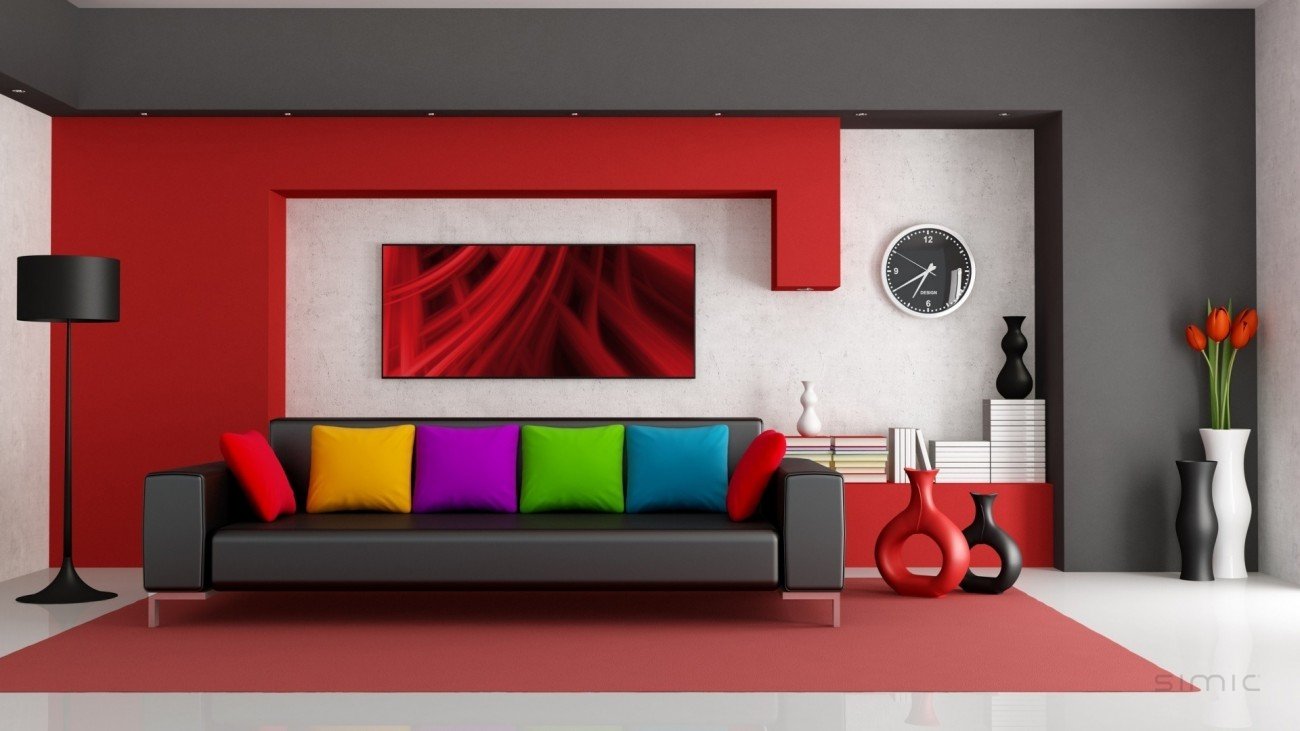 Colorful Furniture Interior Design Wallpaper • Studio Simic