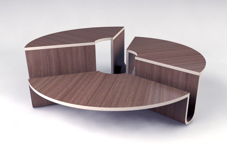 Modern Plywood Coffee Table With Pockets • Studio SIMIC